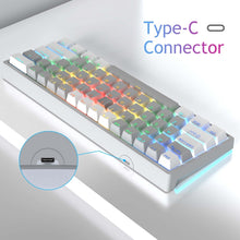 Load image into Gallery viewer, AULA F3261 Type-C Wired Hot Swappable 61 Keys RGB Mechanical Keyboard