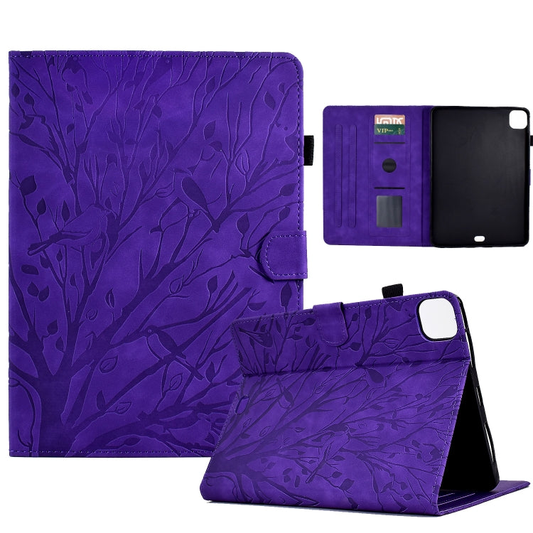 Fortune Tree Pressure Flower PU Tablet Case with Wake-up / Sleep Function, For iPad 10.2 2019 2020 / iPad 10.5 2017 2019, For iPad 10.9 2022 / 2025, For iPad Air / Air 2 / 9.7 2017 2018, For iPad Pro 11 / Air 4 10.9 2020 / Air 5 10.9                   ...