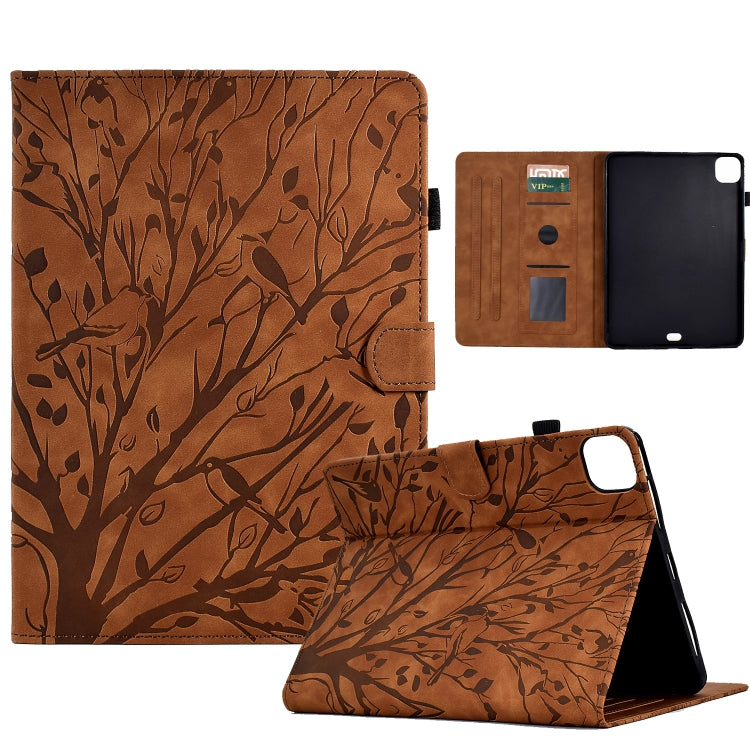 Fortune Tree Pressure Flower PU Tablet Case with Wake-up / Sleep Function, For iPad 10.2 2019 2020 / iPad 10.5 2017 2019, For iPad 10.9 2022 / 2025, For iPad Air / Air 2 / 9.7 2017 2018, For iPad Pro 11 / Air 4 10.9 2020 / Air 5 10.9                   ...