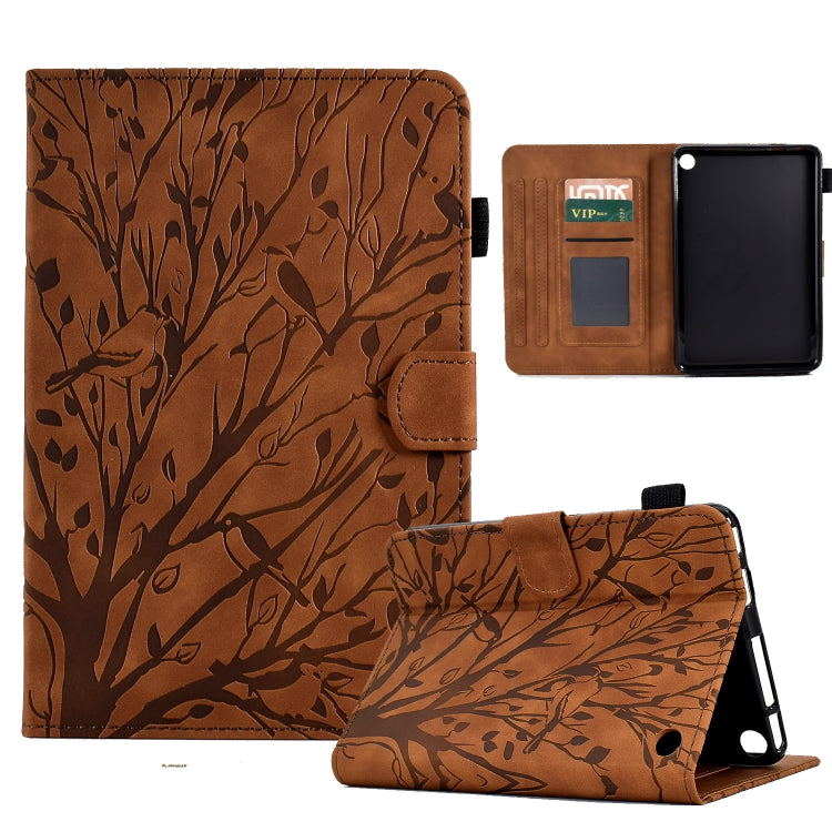 Fortune Tree Pressure Flower PU Tablet Case with Wake-up / Sleep Function, For Amazon Fire 7 2022, For Amazon Kindle Paperwhite / 2 / 3 / 4, For Amazon Kindle Paperwhite 2021, For Lenovo M10 HD 2nd X306X, For Huawei MatePad SE                          ...