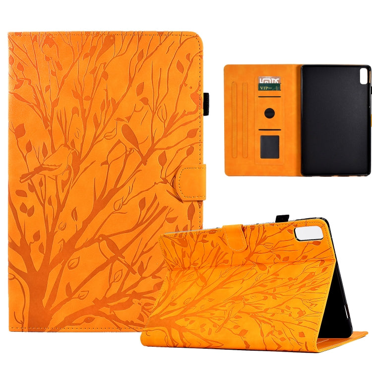 Fortune Tree Pressure Flower PU Tablet Case with Wake-up / Sleep Function, For Lenovo Tab M9, For Lenovo Tab M10 Gen 3, For Lenovo M10 Plus, For Lenovo Tab M10 Plus 3rd Gen, For Lenovo Tab P11 Gen 2, For Lenovo Tab P11 J606F, For Lenovo Tab P11 Pro Gen...
