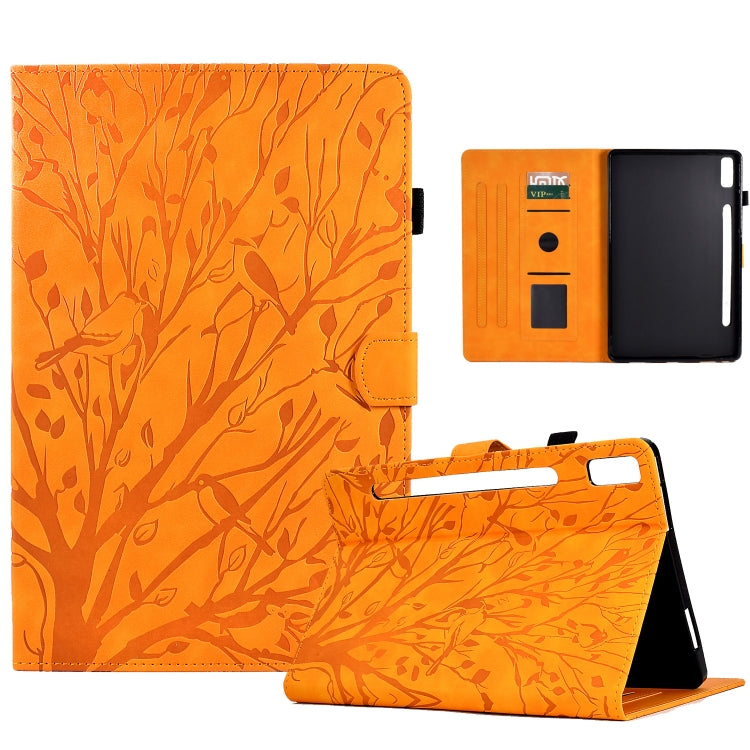 Fortune Tree Pressure Flower PU Tablet Case with Wake-up / Sleep Function, For Lenovo Tab M9, For Lenovo Tab M10 Gen 3, For Lenovo M10 Plus, For Lenovo Tab M10 Plus 3rd Gen, For Lenovo Tab P11 Gen 2, For Lenovo Tab P11 J606F, For Lenovo Tab P11 Pro Gen...