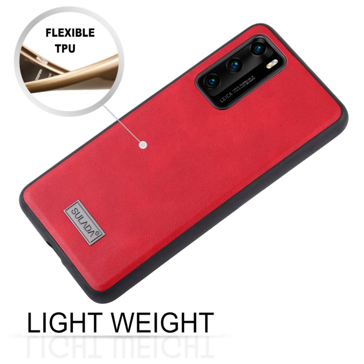 SULADA Shockproof TPU + Handmade Leather Protective Case