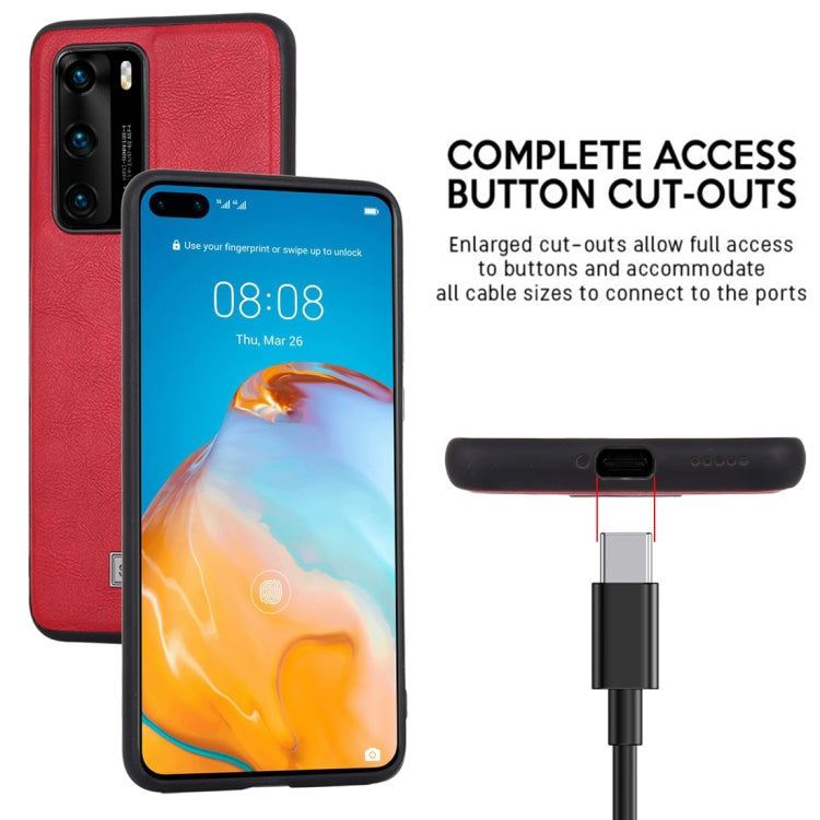 SULADA Shockproof TPU + Handmade Leather Protective Case