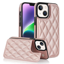 Load image into Gallery viewer, Double Buckle Rhombic PU Leather Phone Case, For iPhone 14, For iPhone 14 Plus, For iPhone 14 Pro, For iPhone 14 Pro Max, For iPhone 13, For iPhone 13 mini
