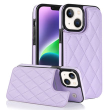 Load image into Gallery viewer, Double Buckle Rhombic PU Leather Phone Case, For iPhone 14, For iPhone 14 Plus, For iPhone 14 Pro, For iPhone 14 Pro Max, For iPhone 13, For iPhone 13 mini