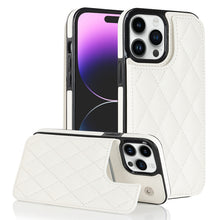 Load image into Gallery viewer, Double Buckle Rhombic PU Leather Phone Case, For iPhone 14, For iPhone 14 Plus, For iPhone 14 Pro, For iPhone 14 Pro Max, For iPhone 13, For iPhone 13 mini