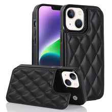 Load image into Gallery viewer, Double Buckle Rhombic PU Leather Phone Case, For iPhone 14, For iPhone 14 Plus, For iPhone 14 Pro, For iPhone 14 Pro Max, For iPhone 13, For iPhone 13 mini