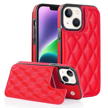 Load image into Gallery viewer, Double Buckle Rhombic PU Leather Phone Case, For iPhone 14, For iPhone 14 Plus, For iPhone 14 Pro, For iPhone 14 Pro Max, For iPhone 13, For iPhone 13 mini