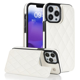 Double Buckle Rhombic PU Leather Phone Case, For iPhone 13 Pro, For iPhone 13 Pro Max, For iPhone 12, For iPhone 12 mini, For iPhone 12 Pro, For iPhone 12 Pro Max