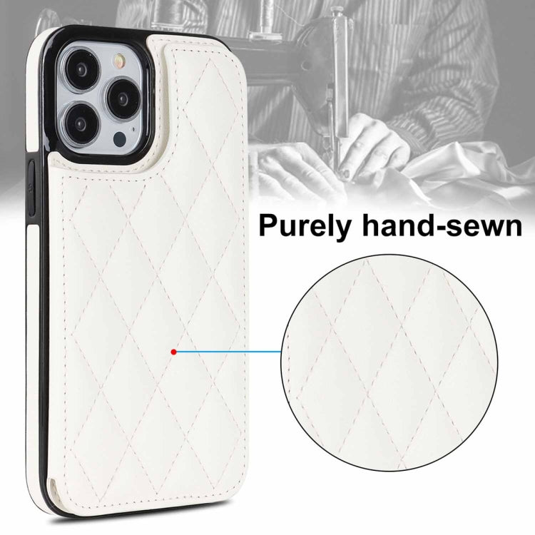Double Buckle Rhombic PU Leather Phone Case, For iPhone 13 Pro, For iPhone 13 Pro Max, For iPhone 12, For iPhone 12 mini, For iPhone 12 Pro, For iPhone 12 Pro Max