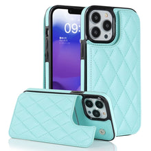 Load image into Gallery viewer, Double Buckle Rhombic PU Leather Phone Case, For iPhone 13 Pro, For iPhone 13 Pro Max, For iPhone 12, For iPhone 12 mini, For iPhone 12 Pro, For iPhone 12 Pro Max