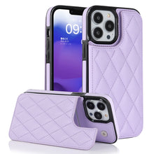 Load image into Gallery viewer, Double Buckle Rhombic PU Leather Phone Case, For iPhone 13 Pro, For iPhone 13 Pro Max, For iPhone 12, For iPhone 12 mini, For iPhone 12 Pro, For iPhone 12 Pro Max