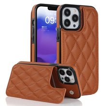 Load image into Gallery viewer, Double Buckle Rhombic PU Leather Phone Case, For iPhone 13 Pro, For iPhone 13 Pro Max, For iPhone 12, For iPhone 12 mini, For iPhone 12 Pro, For iPhone 12 Pro Max