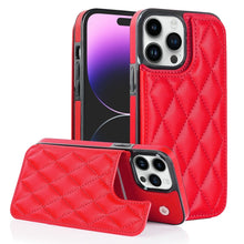Load image into Gallery viewer, Double Buckle Rhombic PU Leather Phone Case, For iPhone 13 Pro, For iPhone 13 Pro Max, For iPhone 12, For iPhone 12 mini, For iPhone 12 Pro, For iPhone 12 Pro Max
