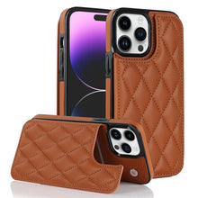 Load image into Gallery viewer, Double Buckle Rhombic PU Leather Phone Case, For iPhone 13 Pro, For iPhone 13 Pro Max, For iPhone 12, For iPhone 12 mini, For iPhone 12 Pro, For iPhone 12 Pro Max