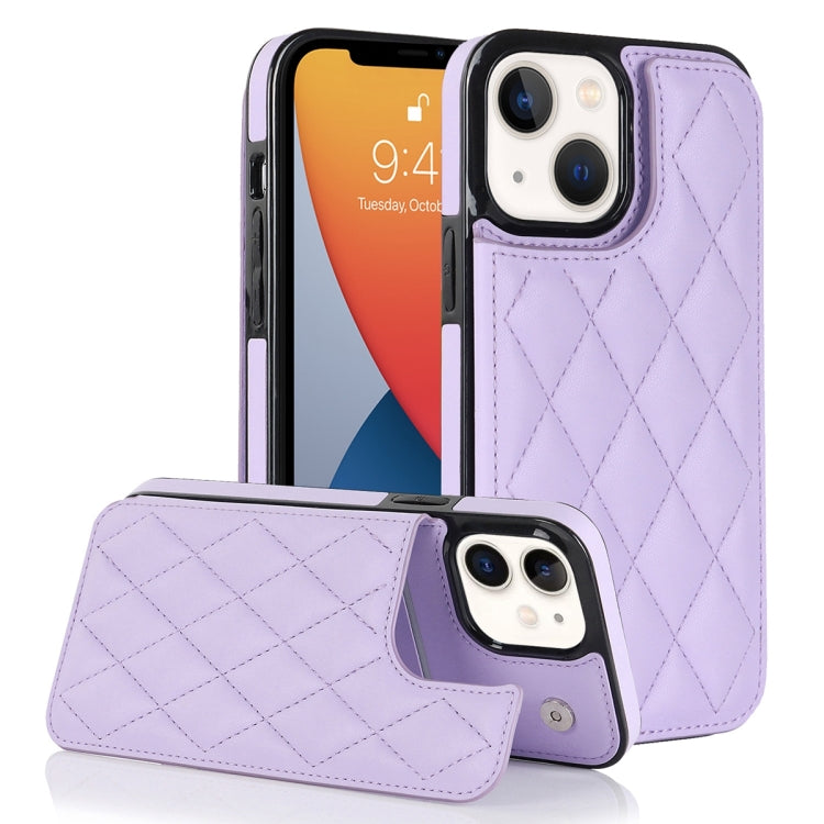 Double Buckle Rhombic PU Leather Phone Case, For iPhone 13 Pro, For iPhone 13 Pro Max, For iPhone 12, For iPhone 12 mini, For iPhone 12 Pro, For iPhone 12 Pro Max
