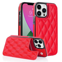 Load image into Gallery viewer, Double Buckle Rhombic PU Leather Phone Case, For iPhone 13 Pro, For iPhone 13 Pro Max, For iPhone 12, For iPhone 12 mini, For iPhone 12 Pro, For iPhone 12 Pro Max