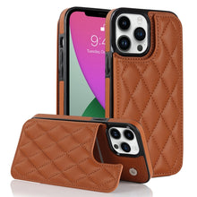 Load image into Gallery viewer, Double Buckle Rhombic PU Leather Phone Case, For iPhone 13 Pro, For iPhone 13 Pro Max, For iPhone 12, For iPhone 12 mini, For iPhone 12 Pro, For iPhone 12 Pro Max