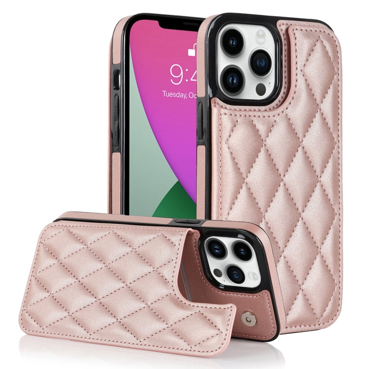 Double Buckle Rhombic PU Leather Phone Case, For iPhone 13 Pro, For iPhone 13 Pro Max, For iPhone 12, For iPhone 12 mini, For iPhone 12 Pro, For iPhone 12 Pro Max