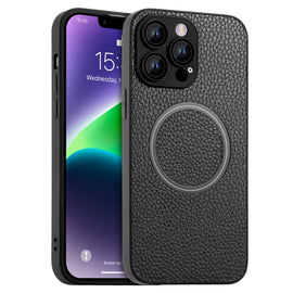 Skin Feel Litchi Texture MagSafe Magnetic Phone Case, For iPhone 14, For iPhone 14 Plus, For iPhone 14 Pro, For iPhone 14 Pro Max, For iPhone 13, For iPhone 13 Pro, For iPhone 13 Pro Max, For iPhone 12, For iPhone 12 Pro, For iPhone 12 Pro Max         ...