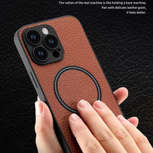 Load image into Gallery viewer, Skin Feel Litchi Texture MagSafe Magnetic Phone Case, For iPhone 11 Pro Max