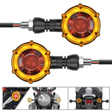 Load image into Gallery viewer, 1 Pair Motorcycles Universal Rotating LED Dual-color Flow Turn Signal Light