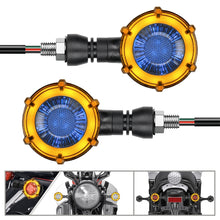 Load image into Gallery viewer, 1 Pair Motorcycles Universal Rotating LED Dual-color Flow Turn Signal Light