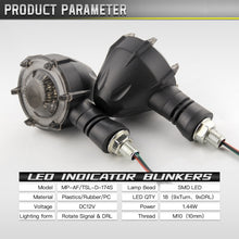 Load image into Gallery viewer, 1 Pair Motorcycles Universal Rotating LED Dual-color Flow Turn Signal Light
