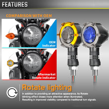 Load image into Gallery viewer, 1 Pair Motorcycles Universal Rotating LED Dual-color Flow Turn Signal Light