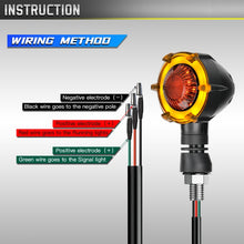 Load image into Gallery viewer, 1 Pair Motorcycles Universal Rotating LED Dual-color Flow Turn Signal Light
