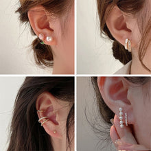 Load image into Gallery viewer, Temperament Ladies Light Luxury Pearl Double Layer Earrings Diamond Earrings, EH0881, EH1309, EH1343, EH1468, EH1034, EH1314
