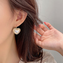 Load image into Gallery viewer, Temperament Ladies Light Luxury Pearl Double Layer Earrings Diamond Earrings, EH0881, EH1309, EH1343, EH1468, EH1034, EH1314