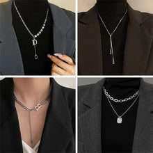 Load image into Gallery viewer, Ladies Alphabet Versatile Titanium Steel Necklace Twist Chain, XL2001, XL1951, XL1400, XL1437, XL2010, XL1505, XL1839, XL1864, XL1502, XL1570, XL1170, XL1459, XL1788, XL1780, XL1946, XL1089, XL1958, XL1790, XL1893