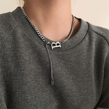 Load image into Gallery viewer, Ladies Alphabet Versatile Titanium Steel Necklace Twist Chain, XL2001, XL1951, XL1400, XL1437, XL2010, XL1505, XL1839, XL1864, XL1502, XL1570, XL1170, XL1459, XL1788, XL1780, XL1946, XL1089, XL1958, XL1790, XL1893