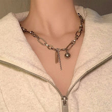 Load image into Gallery viewer, Ladies Alphabet Versatile Titanium Steel Necklace Twist Chain, XL2001, XL1951, XL1400, XL1437, XL2010, XL1505, XL1839, XL1864, XL1502, XL1570, XL1170, XL1459, XL1788, XL1780, XL1946, XL1089, XL1958, XL1790, XL1893