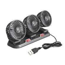 Load image into Gallery viewer, F4310 360-Degree Rotating Adjustable Car Three-Head Fan, F4310 USB Universal, F4310 12V Cigarette Lighter, F4310 24V Cigarette Lighter