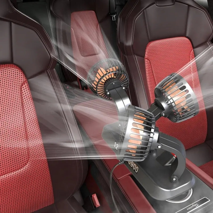 F4310 360-Degree Rotating Adjustable Car Three-Head Fan, F4310 USB Universal, F4310 12V Cigarette Lighter, F4310 24V Cigarette Lighter