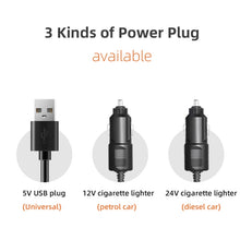 Load image into Gallery viewer, F4310 360-Degree Rotating Adjustable Car Three-Head Fan, F4310 USB Universal, F4310 12V Cigarette Lighter, F4310 24V Cigarette Lighter
