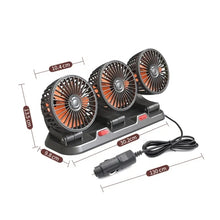 Load image into Gallery viewer, F4310 360-Degree Rotating Adjustable Car Three-Head Fan, F4310 USB Universal, F4310 12V Cigarette Lighter, F4310 24V Cigarette Lighter