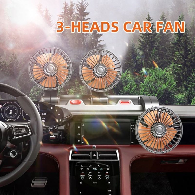 F4310 360-Degree Rotating Adjustable Car Three-Head Fan, F4310 USB Universal, F4310 12V Cigarette Lighter, F4310 24V Cigarette Lighter