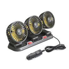 Load image into Gallery viewer, F4310 360-Degree Rotating Adjustable Car Three-Head Fan, F4310 USB Universal, F4310 12V Cigarette Lighter, F4310 24V Cigarette Lighter