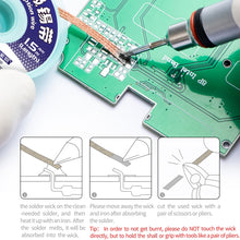 Load image into Gallery viewer, QianLi 1.5M x 2.0mm Low-residue Anti-static Pure Copper Strong Tin Absorption Wire, 1pcs, 5pcs