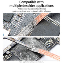 Load image into Gallery viewer, QianLi 1.5M x 2.0mm Low-residue Anti-static Pure Copper Strong Tin Absorption Wire, 1pcs, 5pcs