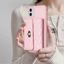 Horizontal Wallet Rhombic Leather Phone Case, For iPhone 11, For iPhone 11 Pro, For iPhone 11 Pro Max, For iPhone X / XS, For iPhone XR, For iPhone XS Max, For iPhone SE 2022 / 2020 / 8 / 7, For iPhone 8 Plus / 7 Plus