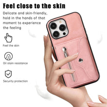 Load image into Gallery viewer, Zipper RFID Card Slot Phone Case with Short Lanyard, For iPhone 12 mini, For iPhone 12 / 12 Pro, For iPhone 12 Pro Max, For iPhone 11, For iPhone 11 Pro, For iPhone 11 Pro Max