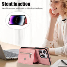 Load image into Gallery viewer, Zipper RFID Card Slot Phone Case with Short Lanyard, For iPhone 12 mini, For iPhone 12 / 12 Pro, For iPhone 12 Pro Max, For iPhone 11, For iPhone 11 Pro, For iPhone 11 Pro Max