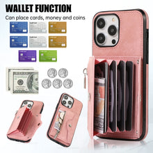 Load image into Gallery viewer, Zipper RFID Card Slot Phone Case with Short Lanyard, For iPhone 12 mini, For iPhone 12 / 12 Pro, For iPhone 12 Pro Max, For iPhone 11, For iPhone 11 Pro, For iPhone 11 Pro Max