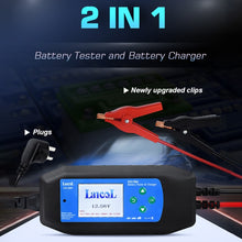 Load image into Gallery viewer, CAT-280 2 in 1 Car Battery Charger &amp; Color Screen Battery Tester, EU Plug