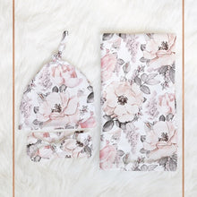 Load image into Gallery viewer, Newborn Baby Three-piece Swaddling Scarf  Cap Headband